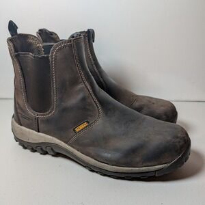 DEWALT Level 6" Steel Toe‎ Work Slip On Boots D84334  Brown Leather Men's 11